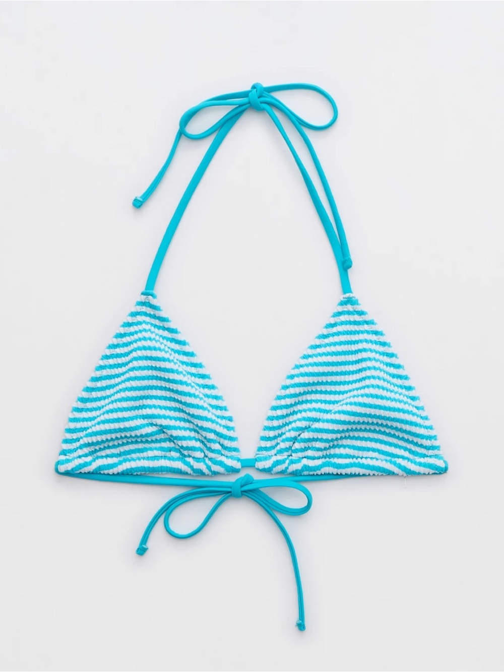 Aerie FULL Set, Crinkle Stripe Tie String Top/ High Cut Cheeky Bottoms - Picture 9 of 16